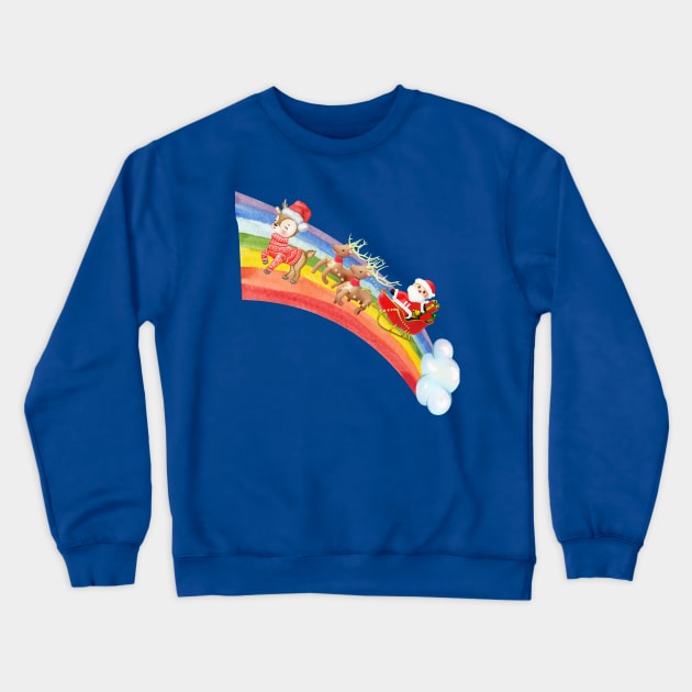 Rainbow Bridge for Christmas Crewneck Sweatshirt by NITA@PROVIDER